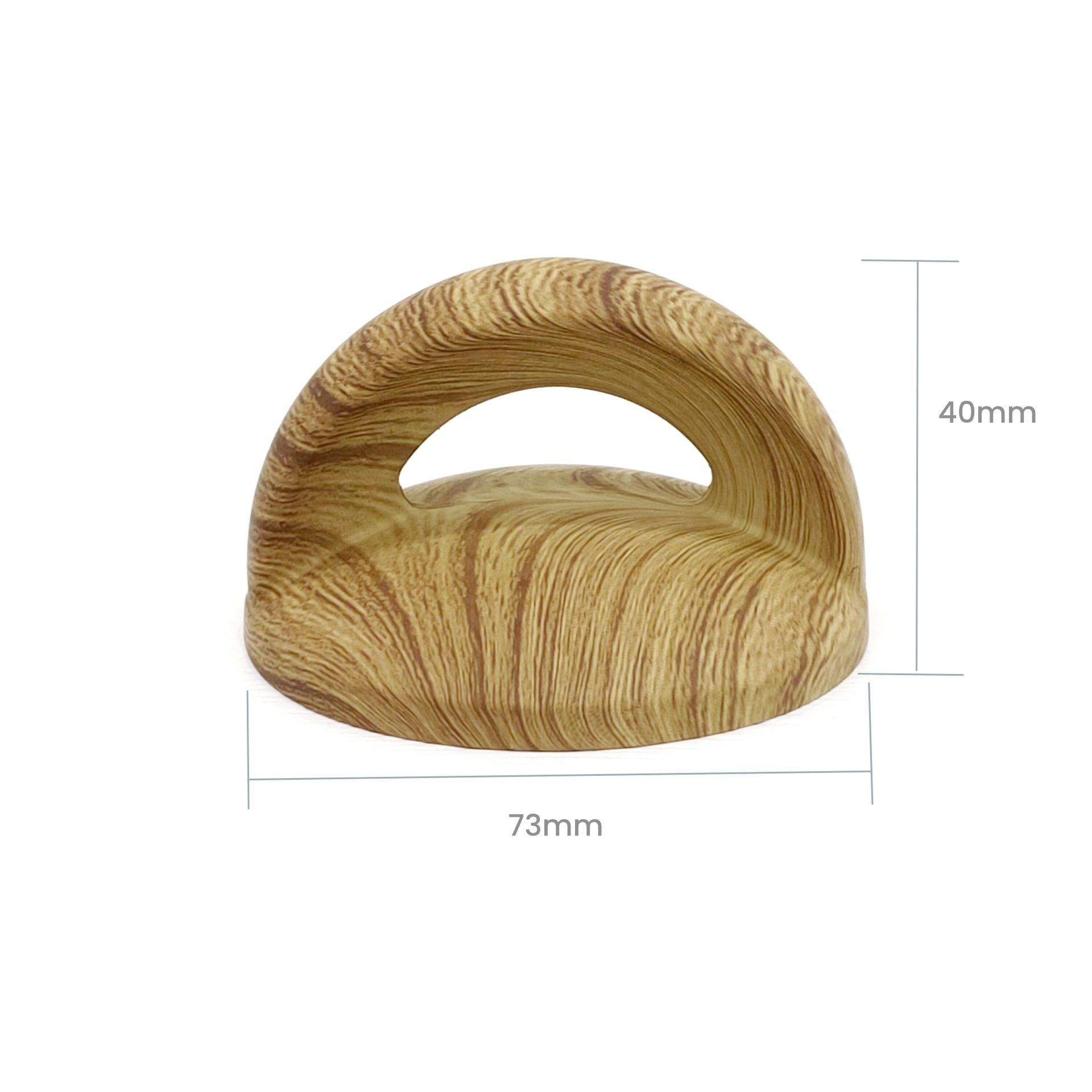 wooden effect knob size